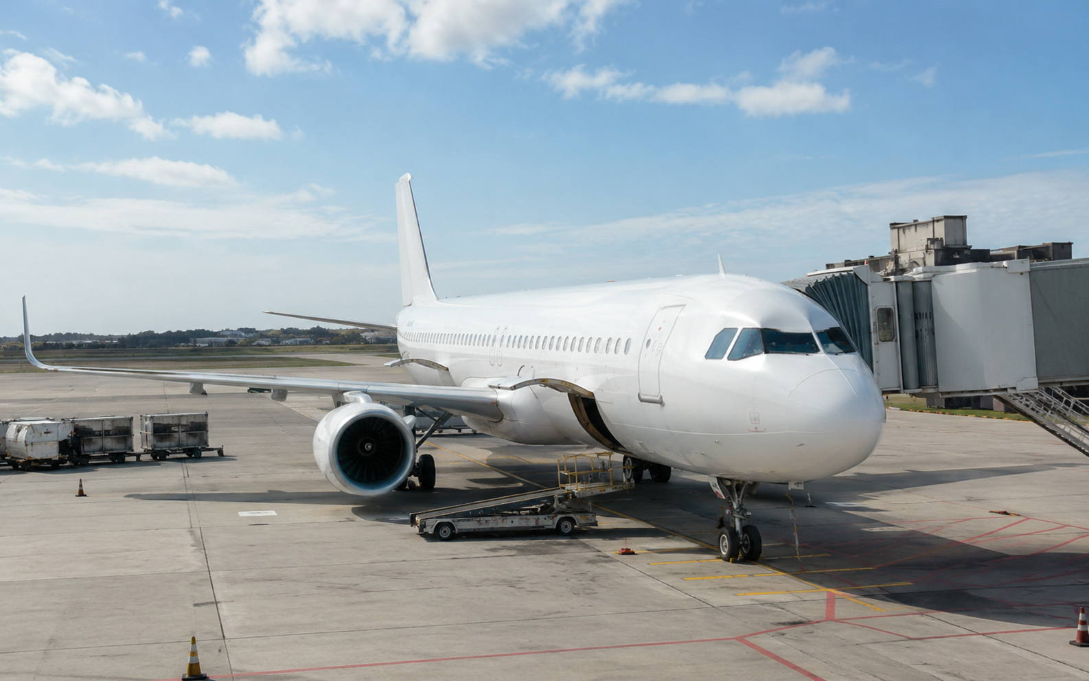 Wizz Air Madrid Valencia: avión estacionado en la puerta de embarque