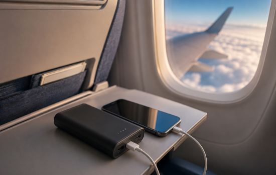 power bank en el avión